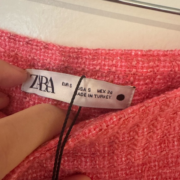 NWT Zara Pink Tweed Trousers - Picture 4 of 5